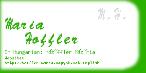 maria hoffler business card